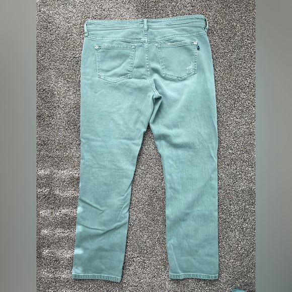 Pilcro by Anthropologie Slim Patches Teal Distressed Jeans 32 - Picture 10 of 16